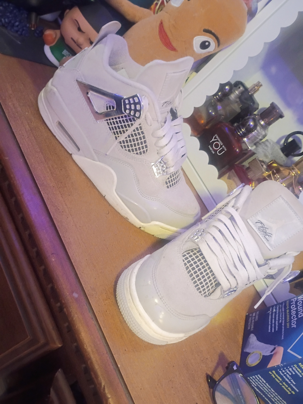 Jordan Men’s Sneakers in Light Gray with Silver Accents